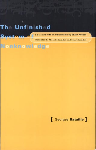 Omslag van The Unfinished System of Nonknowledge