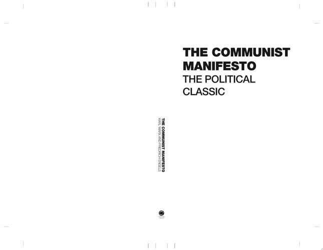 Omslag van The Communist Manifesto The Political Classic