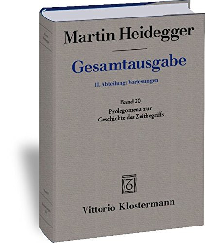 Omslag van Gesamtausgabe II. Abt., Vorlesungen 1923-1944. Prolegomena zur Geschichte des Zeitbegriffs. 20