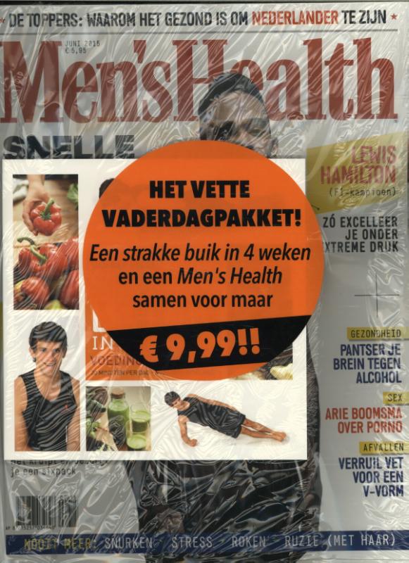 Omslag van Een strakke buik in 4 weken - met tijdschrift Mens Health
