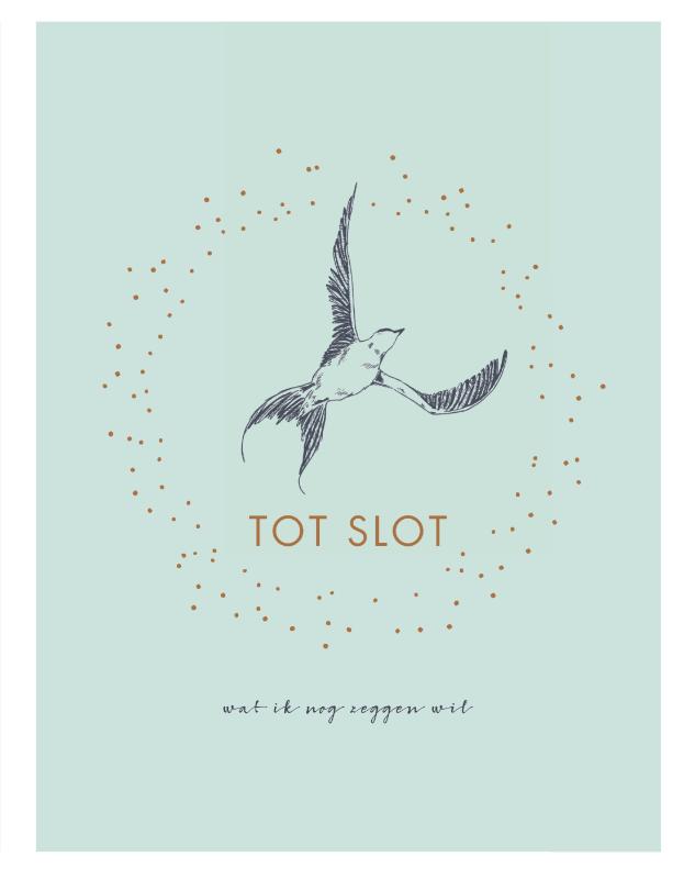 Omslag van Tot slot