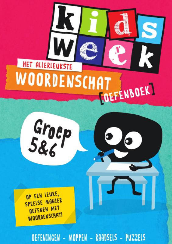 Omslag van Het allerleukste woordenschat oefenboek - Kidsweek in de klas groep 5 & 6