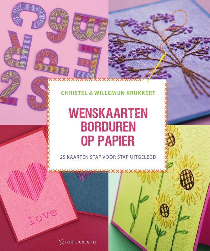 Omslag van Wenskaarten borduren op papier