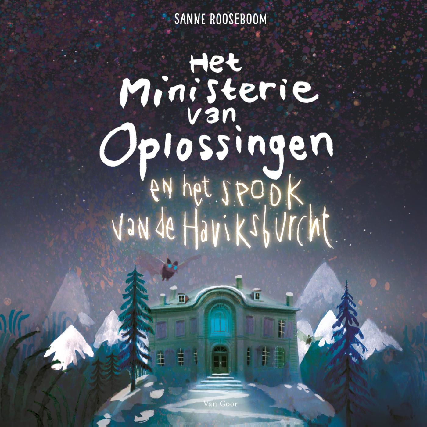 Omslag van Het Ministerie van Oplossingen en het spook van de Haviksburcht