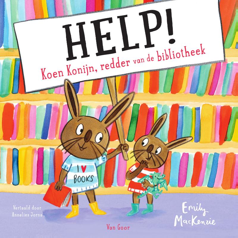 Omslag van Help! Koen Konijn, redder van de bibliotheek