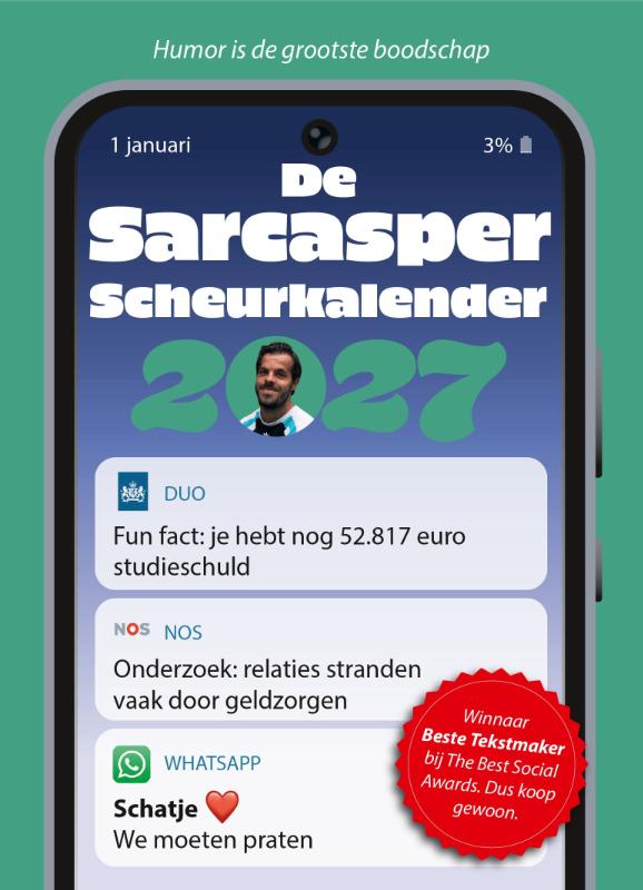Omslag van De Sarcasper scheurkalender 2027
