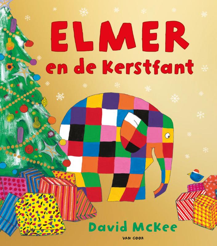 Omslag van Elmer en de Kerstfant - kartonboek