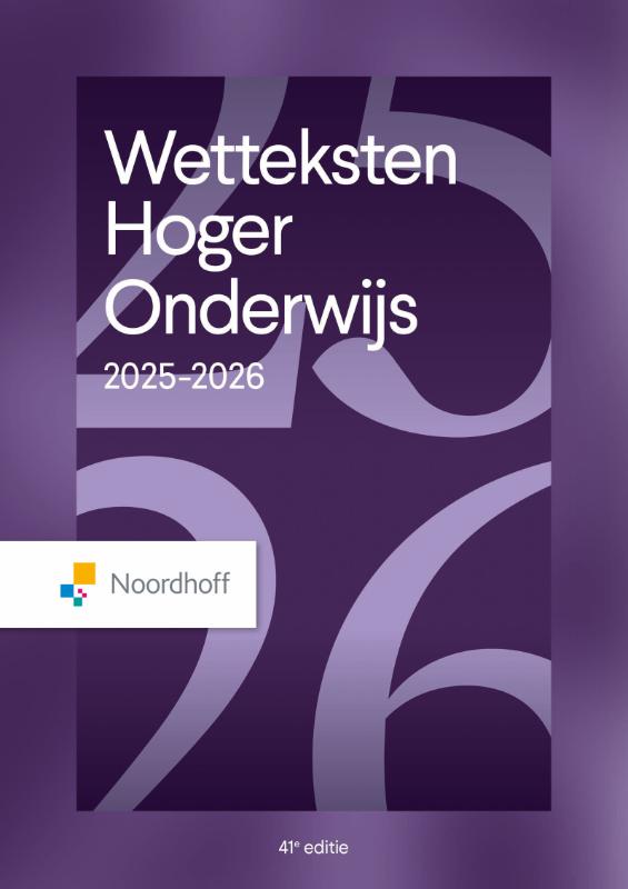 Omslag van Wetteksten hoger onderwijs 2025-2026