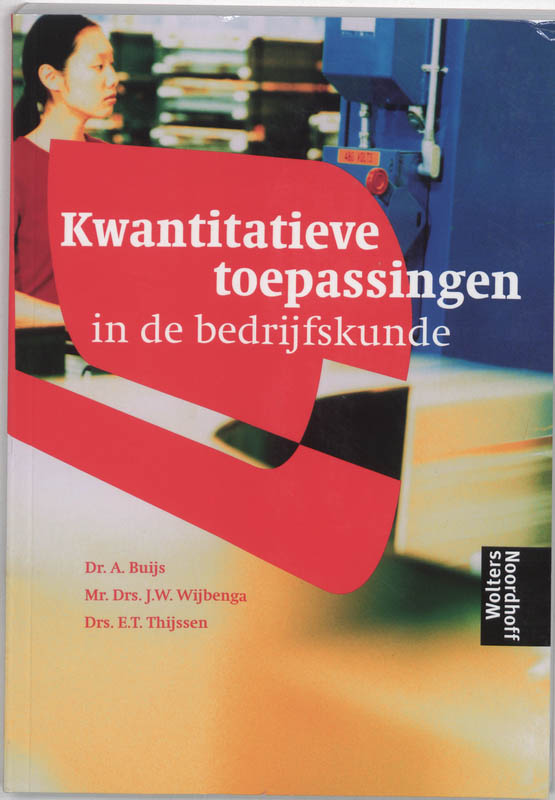 Omslag van Kwantitatieve toepassingen in de bedrijfskunde