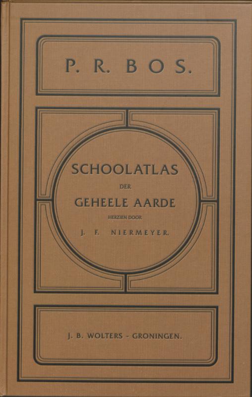 Omslag van Bos' schoolatlas der geheele aarde