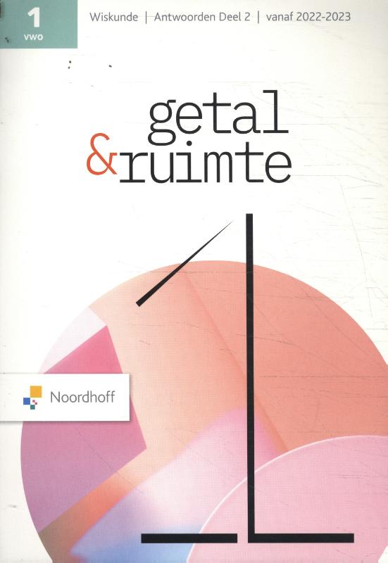 Omslag van Getal en Ruimte 13e ed vwo 1 antwoordenboek deel 2