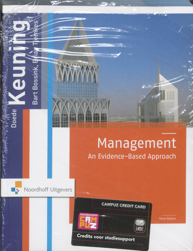 Omslag van Management an evidence-based approach
