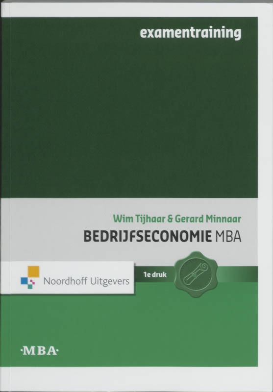 Omslag van Bedrijfseconomie MBA examentraining