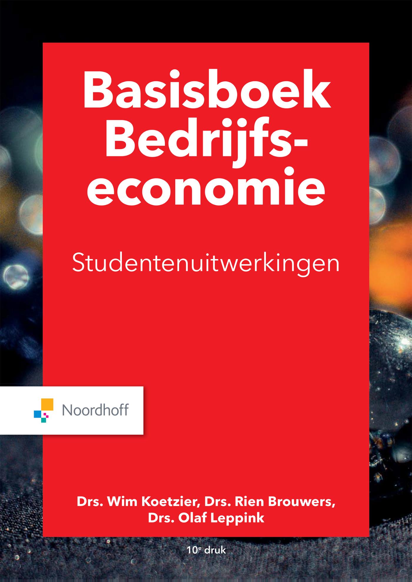 Omslag van Basisboek bedrijfseconomie uitwerkingen