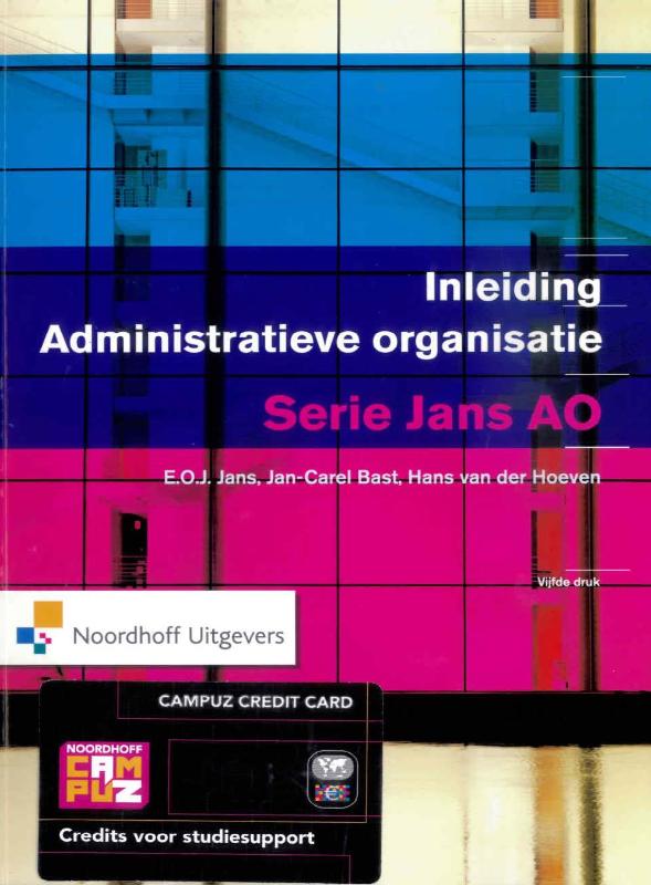 Omslag van Inleiding administratieve organisatie
