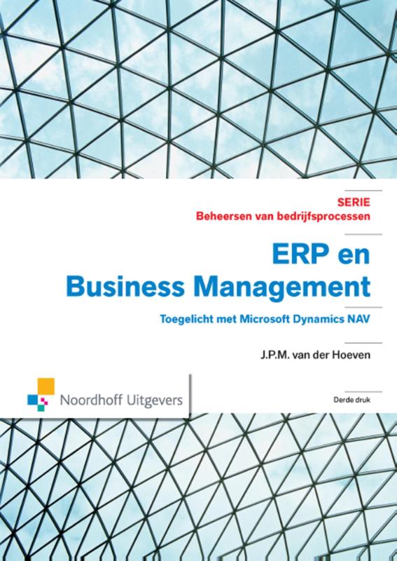 Omslag van ERP en business management
