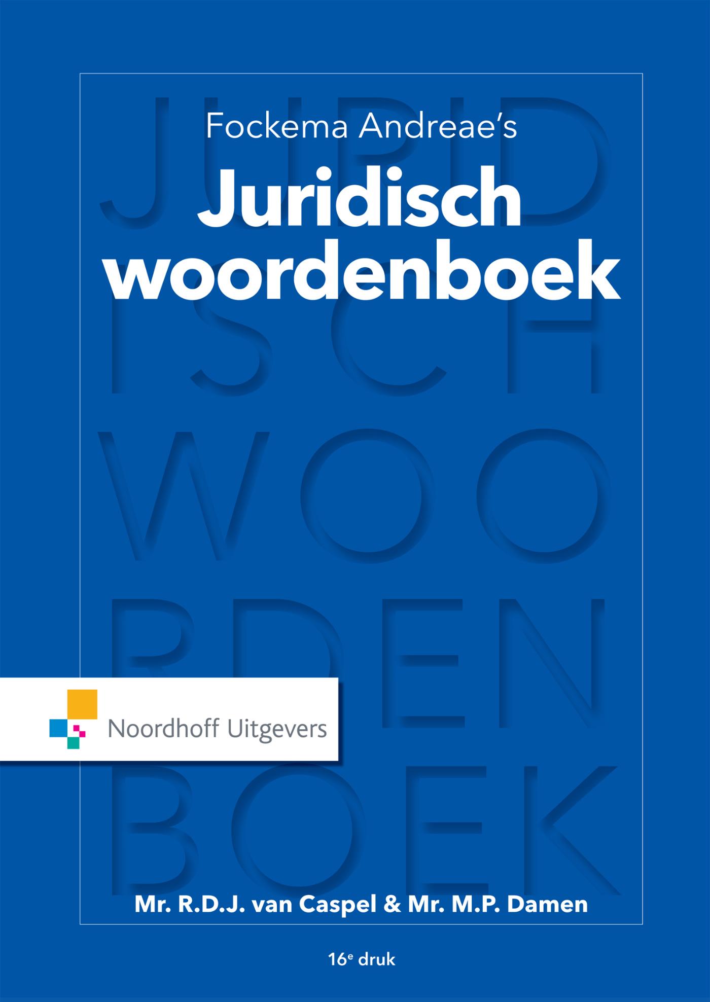 Omslag van Fockema Andreae's juridisch woordenboek