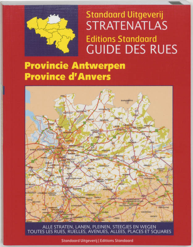 Omslag van Stratenatlas provincie Antwerpen = Guide des rues provence d'Anvers
