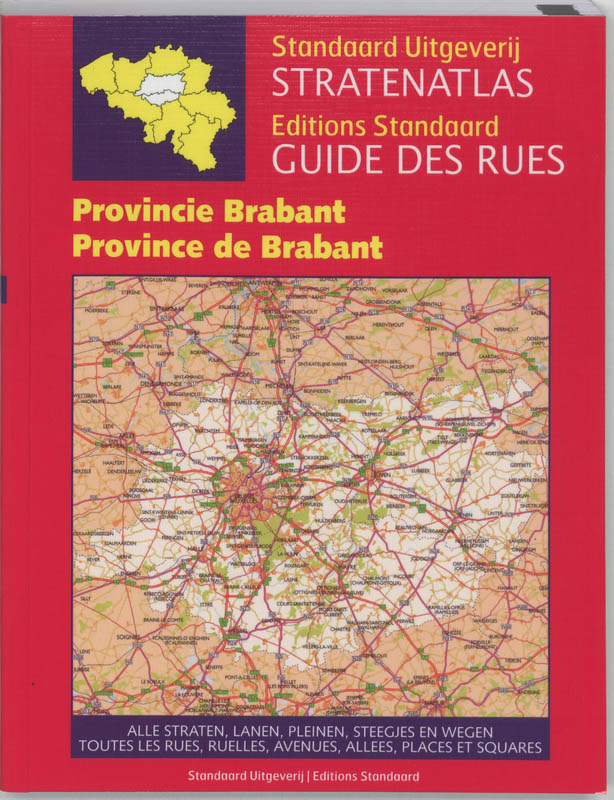 Omslag van Stratenatlas provincie Brabant = Guide des rues province de Brabant