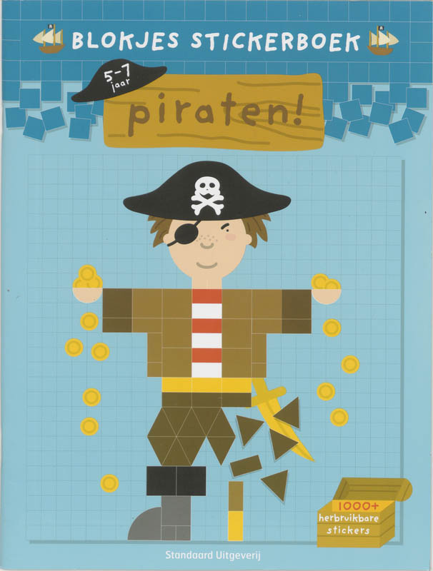 Omslag van Blokjes stickerboek Piraten