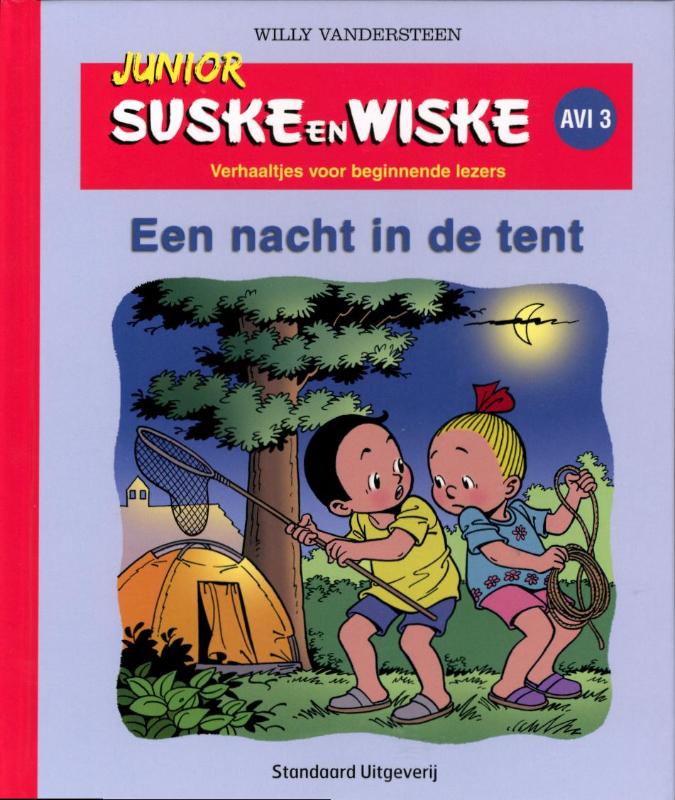 Omslag van Junior Suske en Wiske Een nacht in de tent