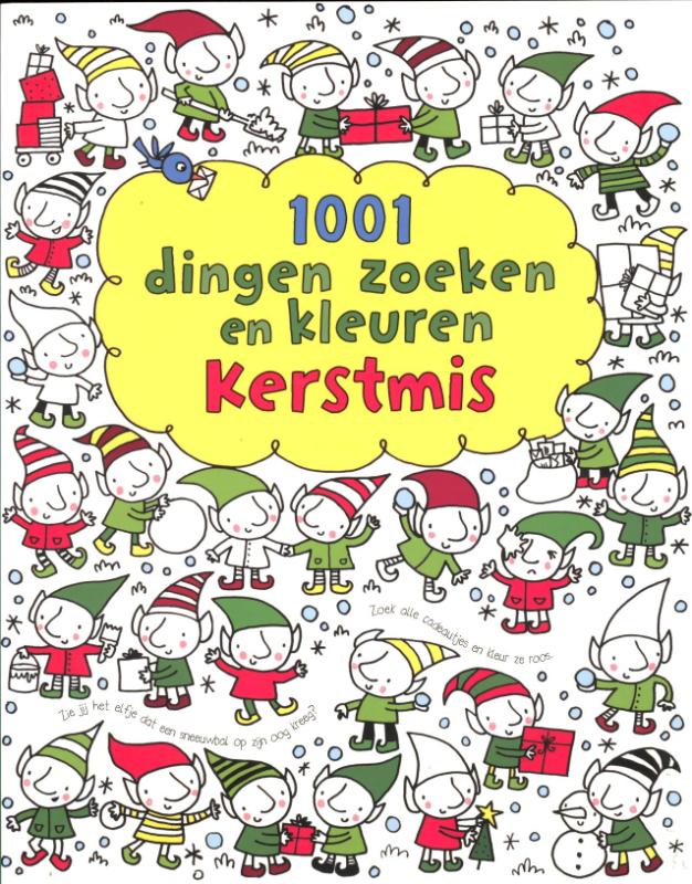 Omslag van 1001 dingen zoeken en kleuren Kerstmis