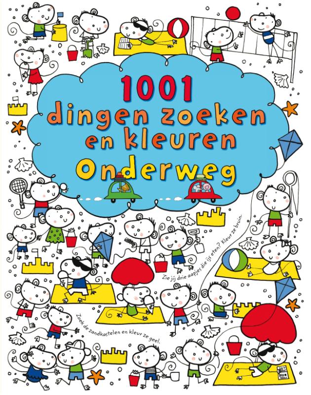 Omslag van 1001 dingen zoeken en kleuren onderweg