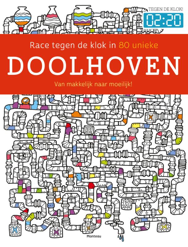 Omslag van Race tegen de klok in 80 unieke doolhoven van makkelijk naar moeilijk