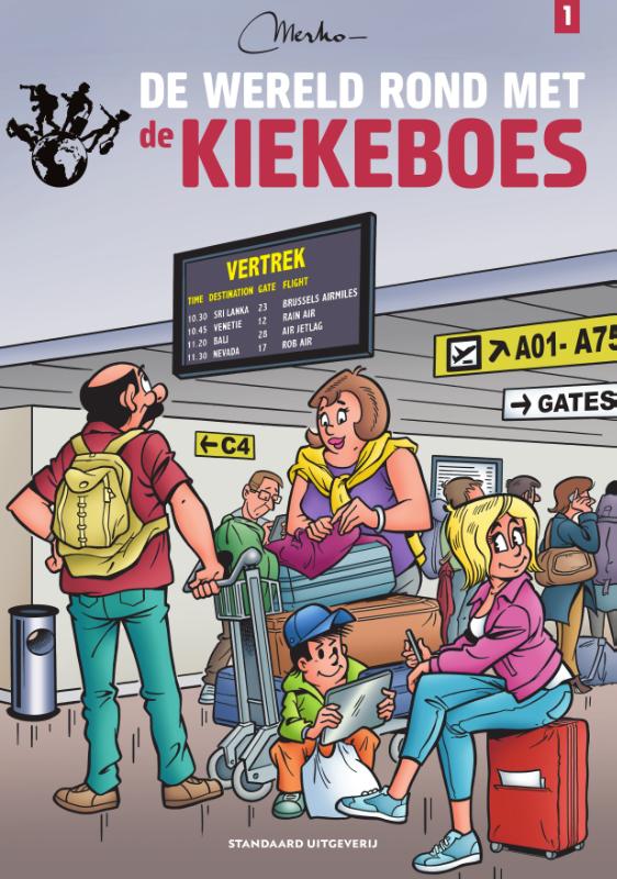 Omslag van De wereld rond met de Kiekeboes