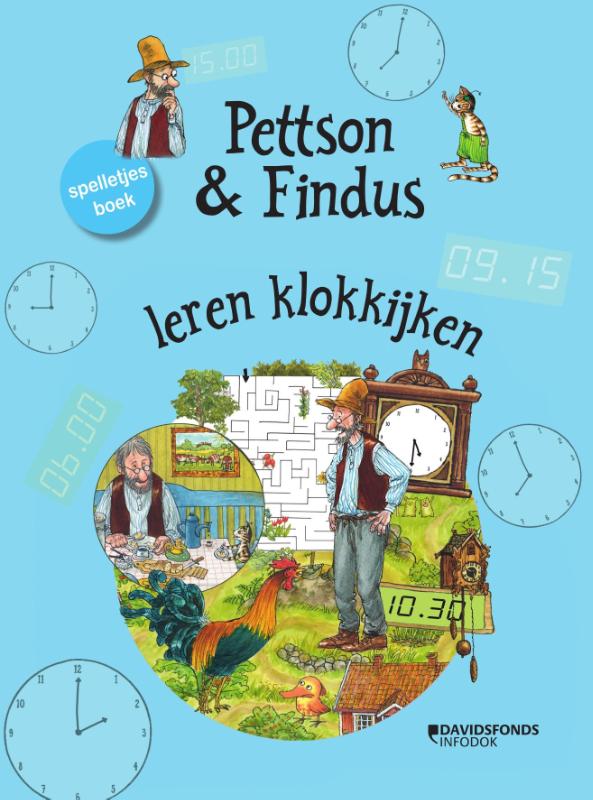 Omslag van Pettson en Findus leren klokkijken