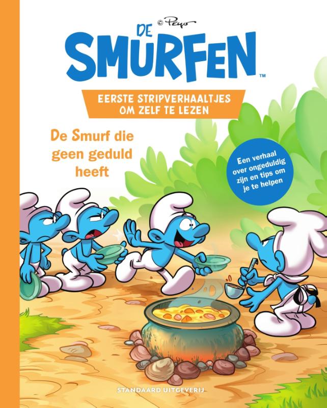 Omslag van Eerste stripverhaaltjes om zelf te lezen: De Smurf die geen geduld heeft