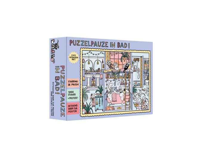 Omslag van Eva's introvertenpret- Puzzelpauze in bad