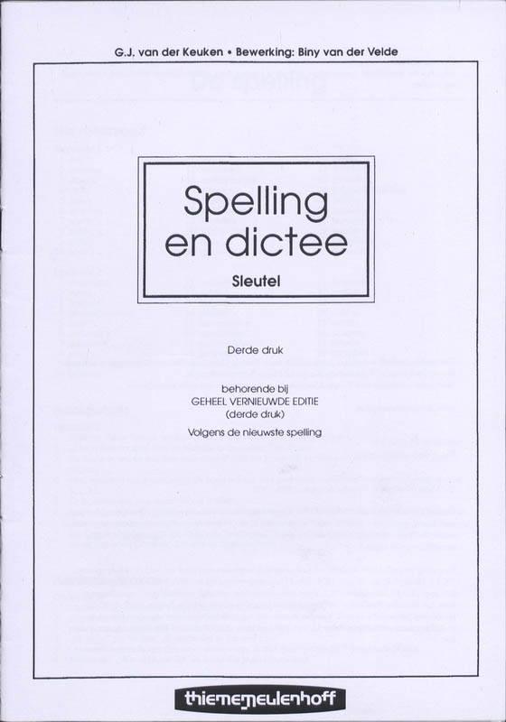 Omslag van Spelling en dictee