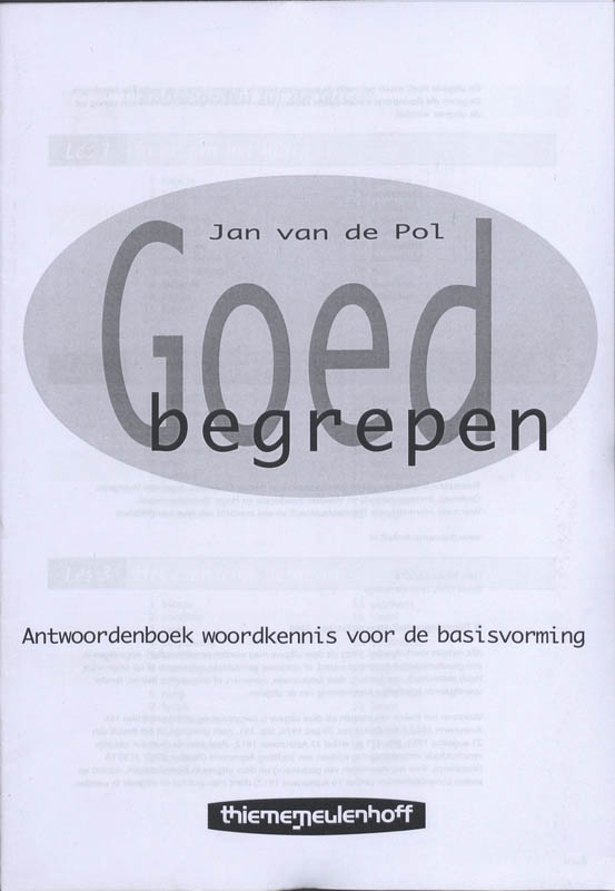 Omslag van Goed begrepen