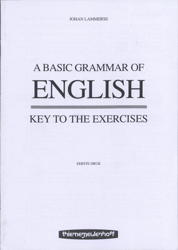 Omslag van Basic grammar of English