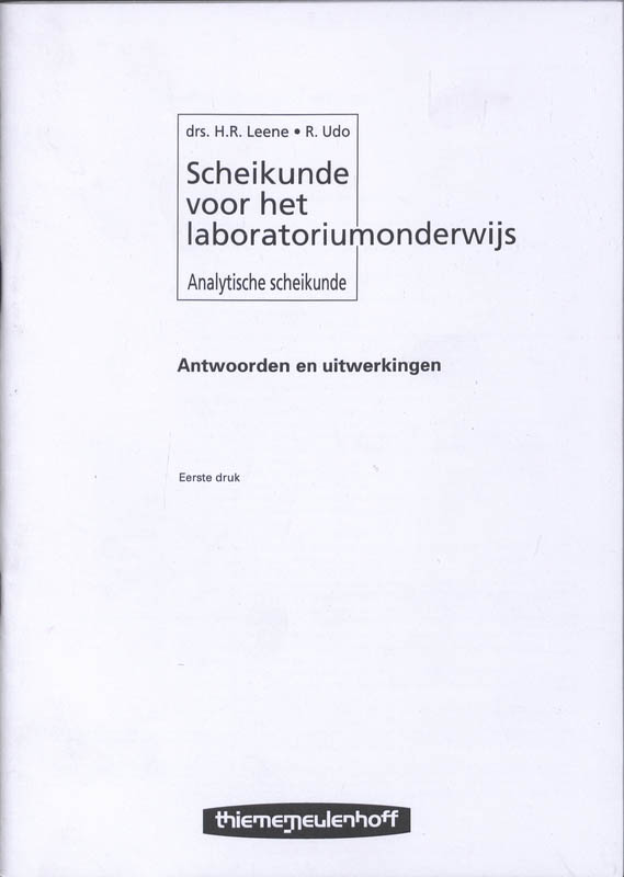 Omslag van Antwoorden en uitwerkingen
