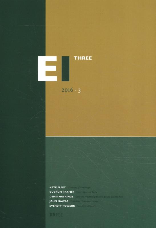 Omslag van Encyclopaedia of Islam Three 2016-3