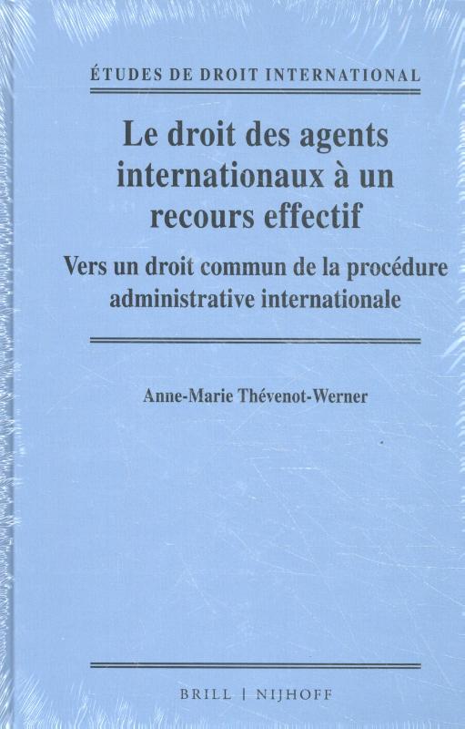 Omslag van Le droit des agents internationaux à un recours effectif