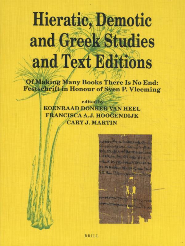 Omslag van Hieratic, Demotic and Greek Studies and Text Editions