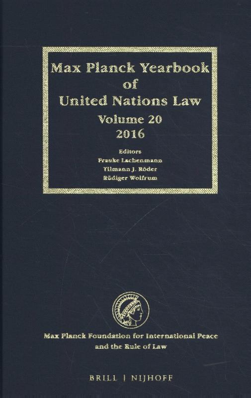Omslag van Max Planck Yearbook of United Nations Law, Volume 20 (2016)