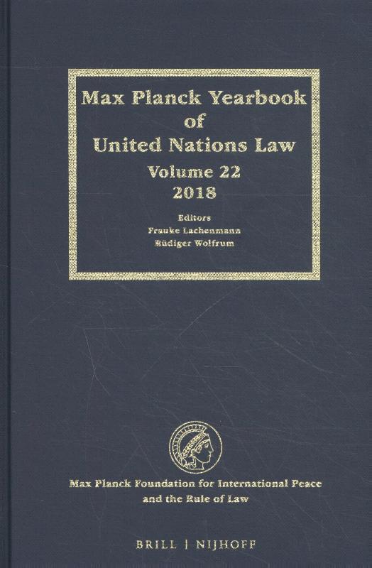 Omslag van Max Planck Yearbook of United Nations Law, Volume 22 (2018