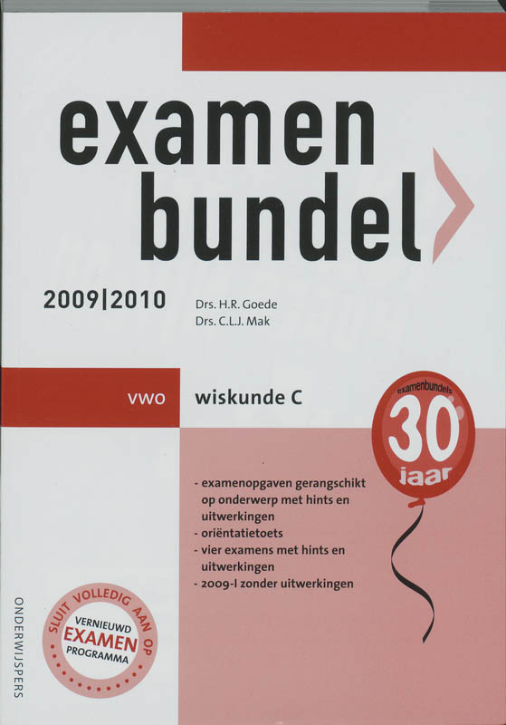 Omslag van Vwo 2009/2010 wiskunde C