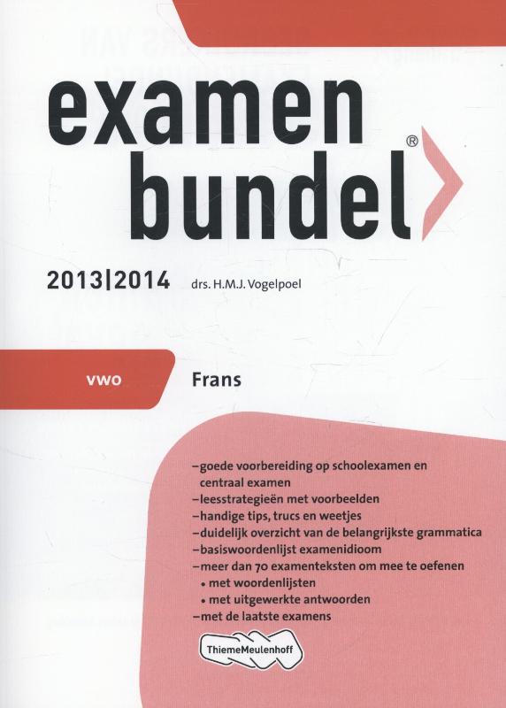 Omslag van Vwo Frans 2013/2014