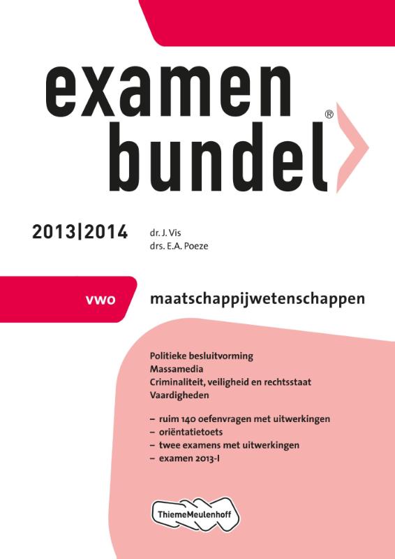 Omslag van 2013/2014 vwo Maatschappijwetenschappen
