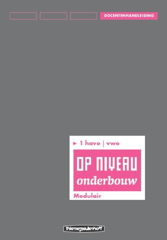 Omslag van Docentenhandleiding/Modulair