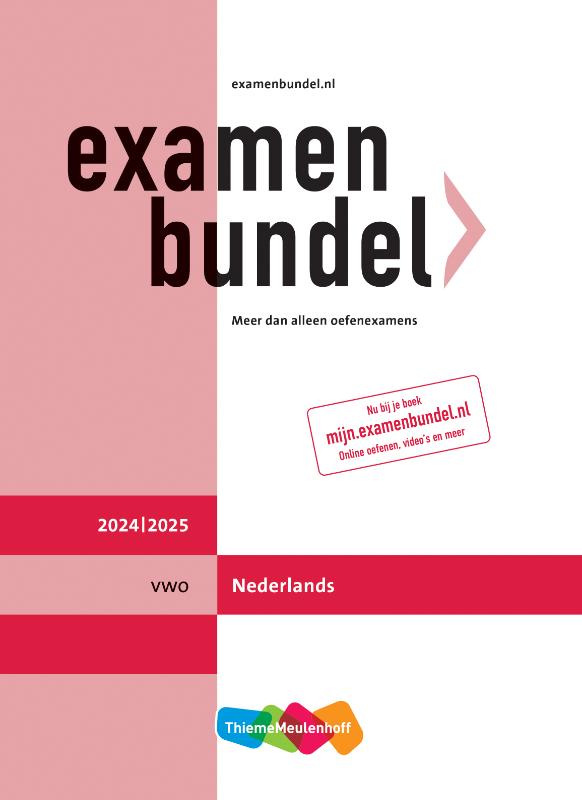 Omslag van Examenbundel online + boek vwo Nederlands 2024/2025