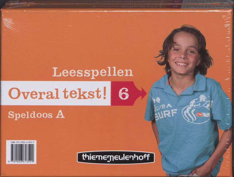 Omslag van Overal tekst! Leesspel groep 6 doos A en B