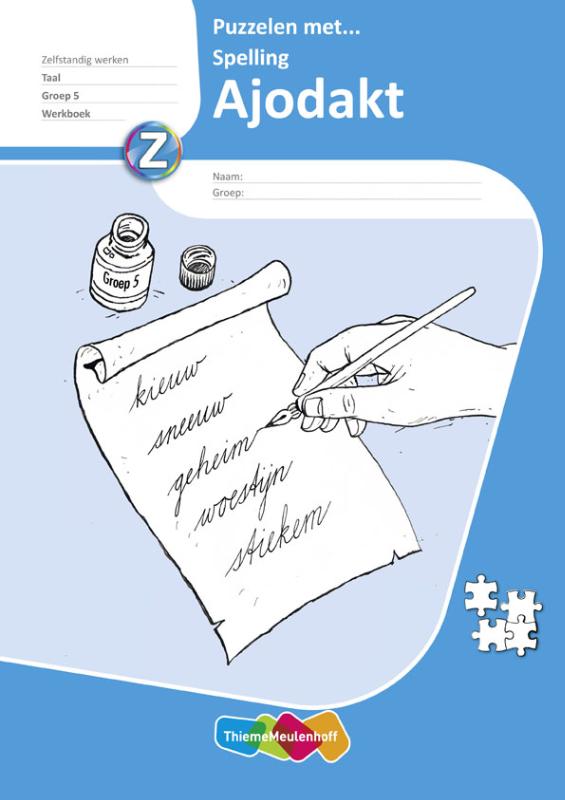 Omslag van Ajodakt Taal Puzzelen met spelling groep 5 (5x)