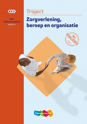 Omslag van Traject Combipakket Zorgverlening, beroep en organisatie niv 4 boek en totaallicentie 1 jaar