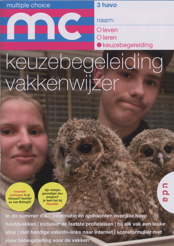 Omslag van vakkenwijzer